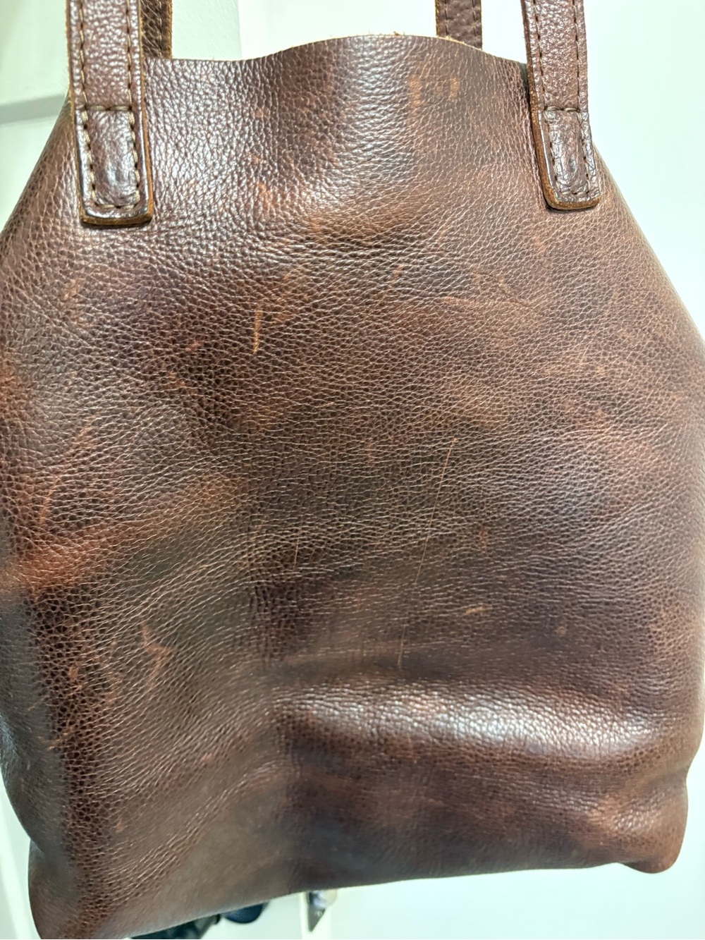 Portland Leather crossbody tote in cold brew - Picture 5 of 5